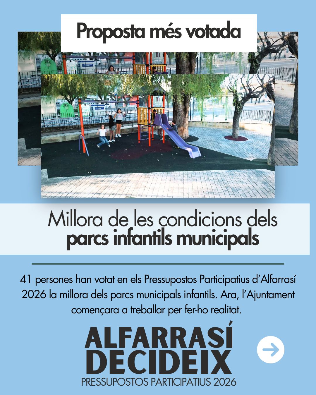 Imatge pels mitjans: Finalitza amb èxit el procés dels Pressupostos Participatius 2026 a Alfarrasí